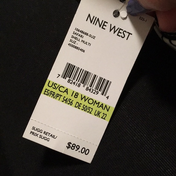 NWT Nine West Womens Plus Sz 18 Pink Stripe Skirt - Picture 5 of 6